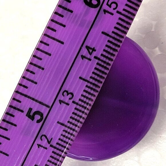 Purple Agate Round Ring Adjustable Band Handmade Semi Precious Ring - Picture 6 of 9